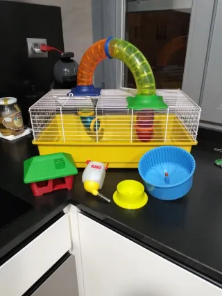 Jaula Hámster 1 Piso con Accesorios