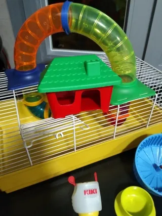 Jaula Hámster 1 Piso con Accesorios