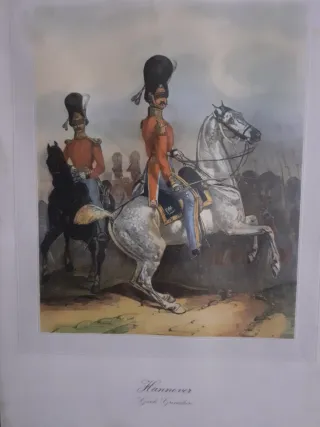 Lote 4 litografie antiche militari