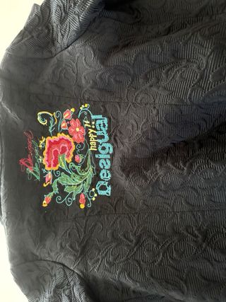 Abrigo Desigual Negro Multicolor