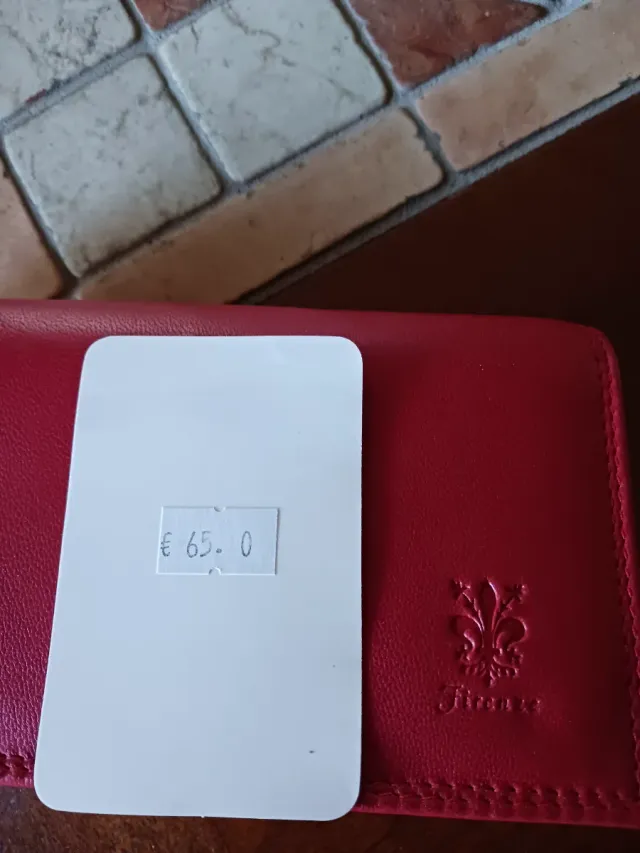 Portafoglio Giglio Firenze Pelle Rosso Giallo