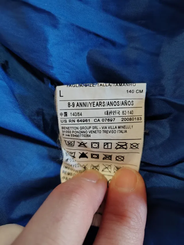 Cappotto Benetton bambino 140cm blu