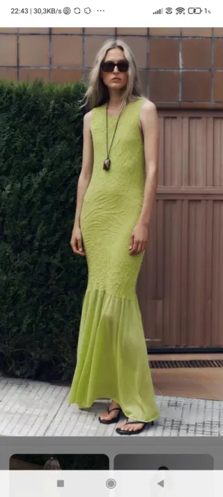 Vestido largo Zara Talla L nuevo con etiquetas