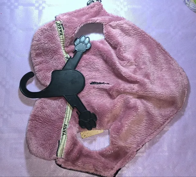 Abrigo para perro negro y rosa