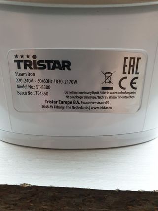 Plancha de vapor Tristar ST-8300