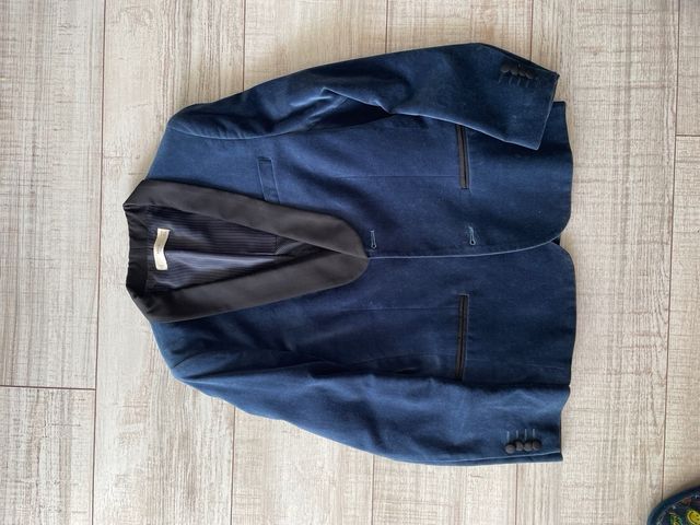 Americana terciopelo azul marino Mango talla 9-10