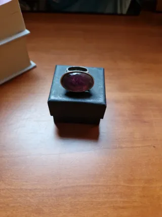 Anillo Plata Piedra Morada T17