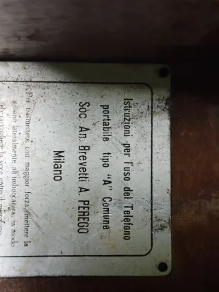 Telefono da campo Perego Milano 1917