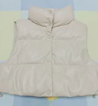 Chaleco polipiel beige