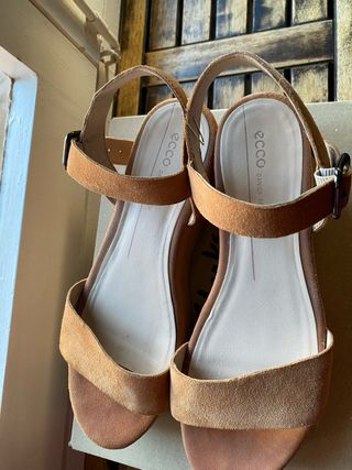 Sandalias Cuña Beige/Marrón