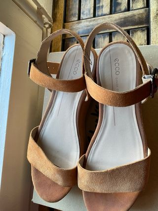 Sandalias Cuña Beige/Marrón