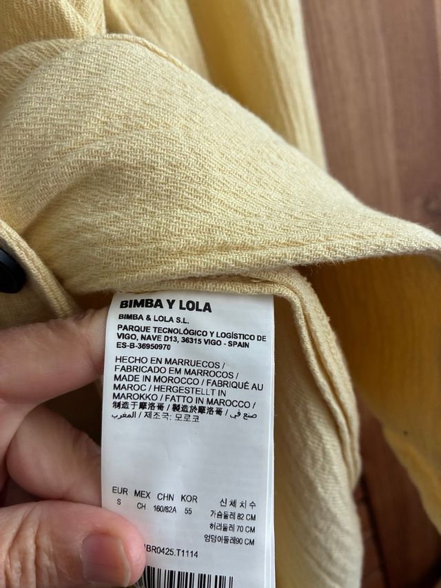 Chaqueta BIMBA Y LOLA algodón textura vainilla