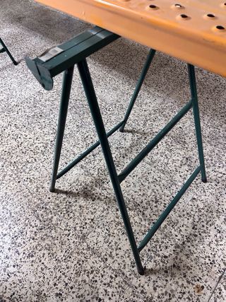 Caballetes de hierro + plataforma 3m