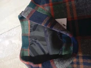 Falda de cuadros lana Talla S