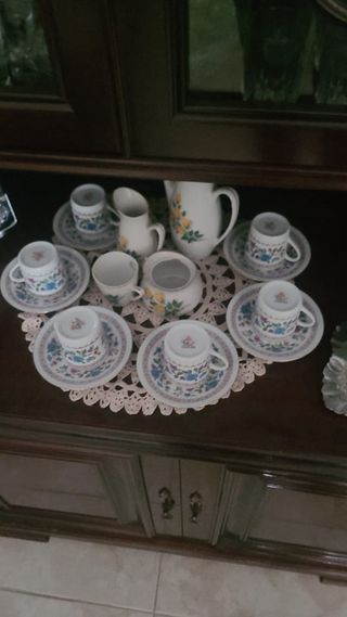 Juego de café porcelana antiguo