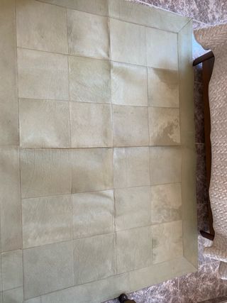 Alfombra Piel Vaca 150x200cm Beige/Oliva