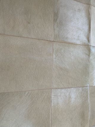 Alfombra Piel Vaca 150x200cm Beige/Oliva