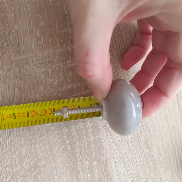 Lote 3 tiradores cerámicos grises