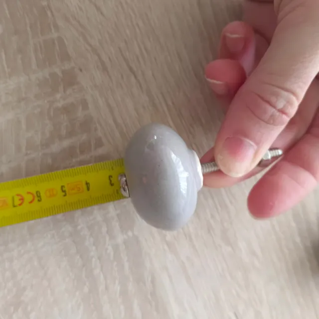 Lote 3 tiradores cerámicos grises