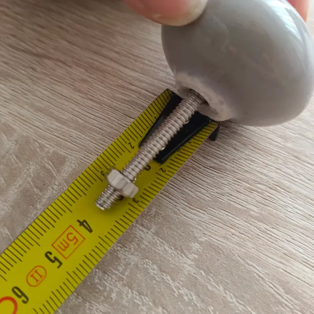 Lote 3 tiradores cerámicos grises