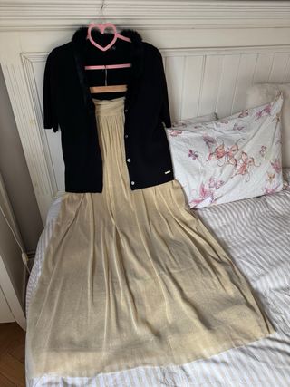 Conjunto fiesta negro y dorado