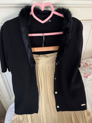 Conjunto fiesta negro y dorado