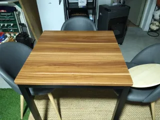 Tavolo bar 70x70cm, legno e metallo