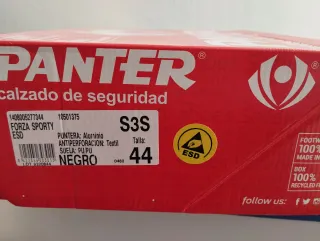 Zapatos de seguridad Panter negros y grises