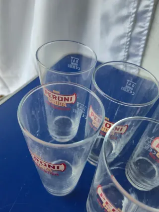 7 Bicchieri Birra Peroni Cruda 0,4L