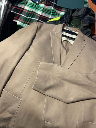 Chaqueta de vestir hombre beige/marrón