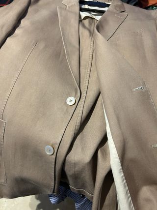 Chaqueta de vestir hombre beige/marrón