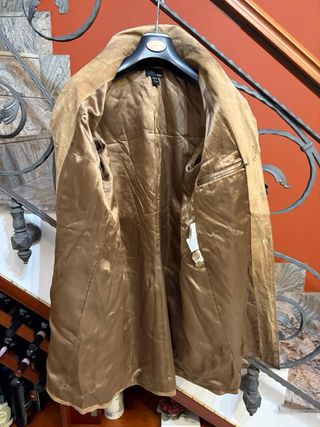 Giacca/trench in pelle scamosciata vintage