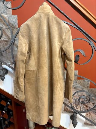 Giacca/trench in pelle scamosciata vintage