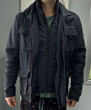 Parka Zara Azul Marino Talla M