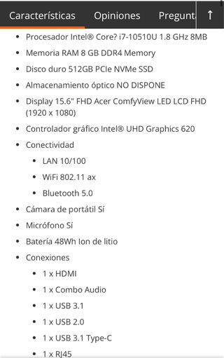 Acer Aspire 5 Argento