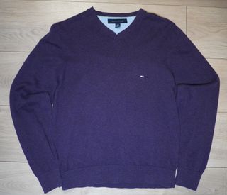Jersey Tommy Hilfiger Morado Cuello V