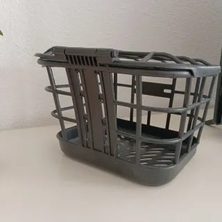 Cesta para bicicleta gris
