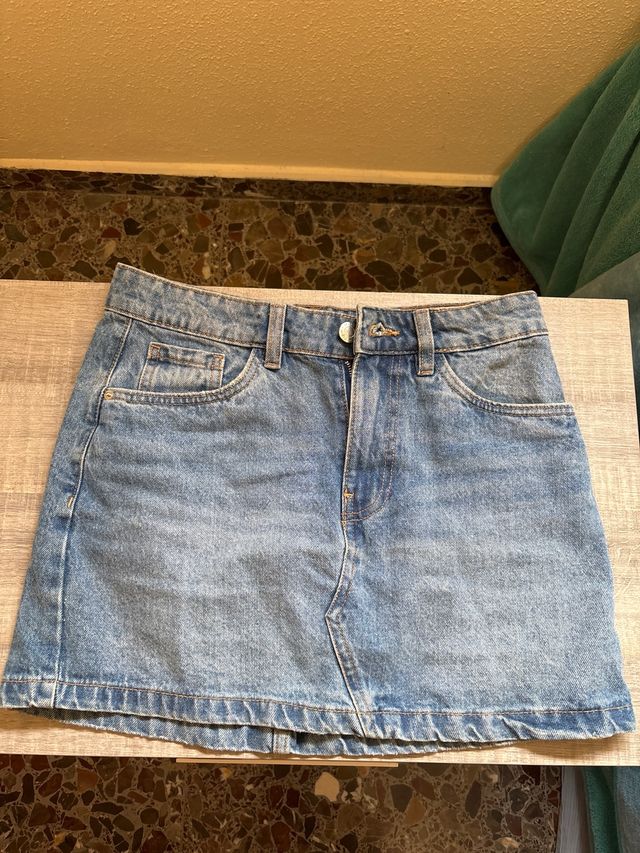 Falda vaquera corta azul