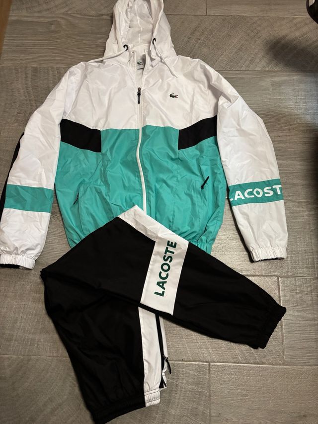 Conjunto Deportivo Lacoste Blanco, Verde y Negro