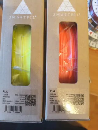 Filamento AMARILLO Y ROSA NEON PLA SMARTFIL 2.85mm