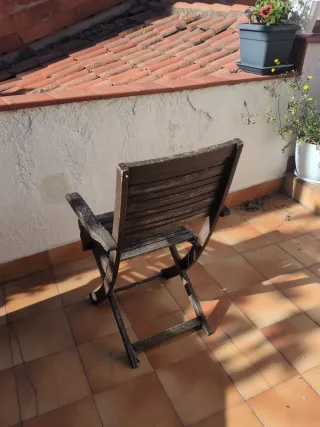 Mesa y 4 Sillas Madera Exterior