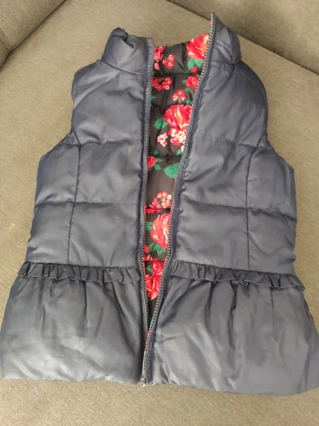 Chaleco acolchado niña reversible 5 6 7 años