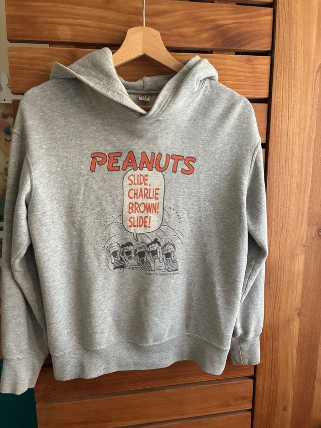 Sudadera UNIQLO Peanuts Niño Gris TALLA 11-12