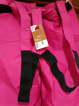 Pantalón de esquí rosa talla 14 años