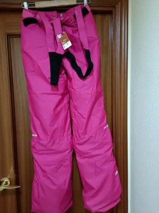 Pantalón de esquí rosa talla 14 años