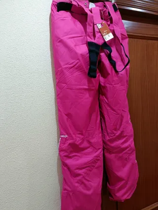 Pantalón de esquí rosa talla 14 años