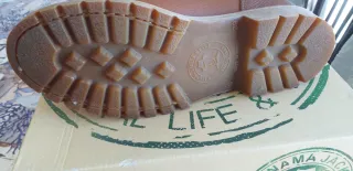 Botines de cuero marrón con forro