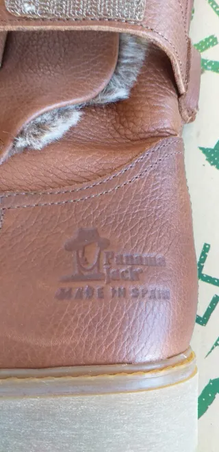 Botines de cuero marrón con forro