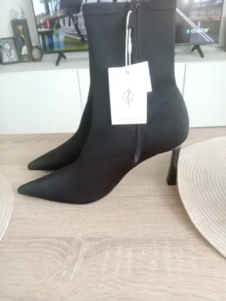 Botines de tacón mujer negros
