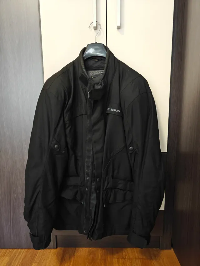 Chaqueta de moto hombre negra, BKS, talla XL